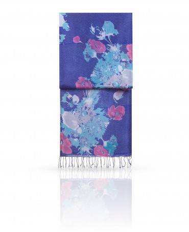 Палантин Женский S30-BRUSH.FLOWER/NAVY